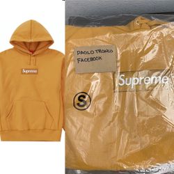 Supreme Box Logo Hoodie Mustard sz Small
