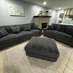 FREE DELIVERY AND INSTALLATION - 🚚 Brand New in Box 📦 Gray 6 Pieces Modular Set