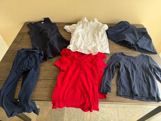 Girls Size 4T-5T Clothing Lot | School Uniforms, Disney, Dresses, Swimwear | 18+ Pieces