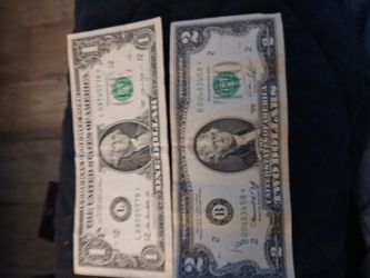 New Star Notes $1 Bill And A $2 Bill