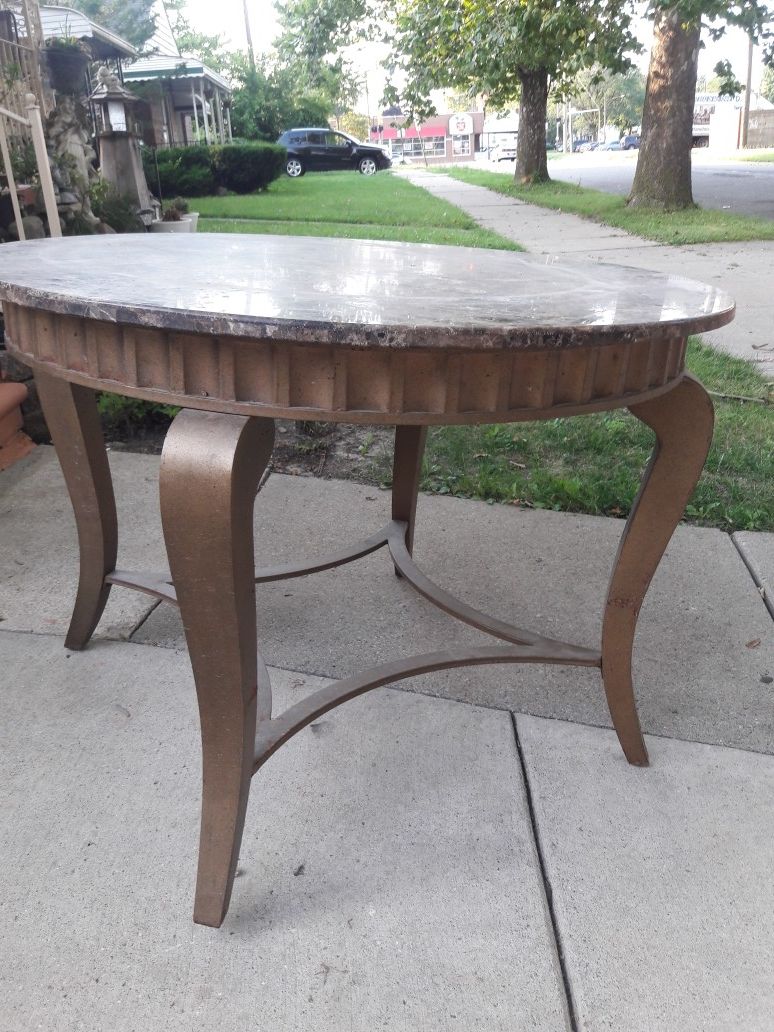 Brown dining table without chair