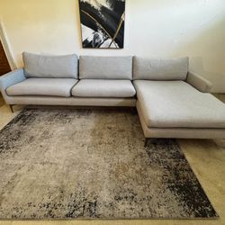 Gray 3-Seater Sectional Sofa