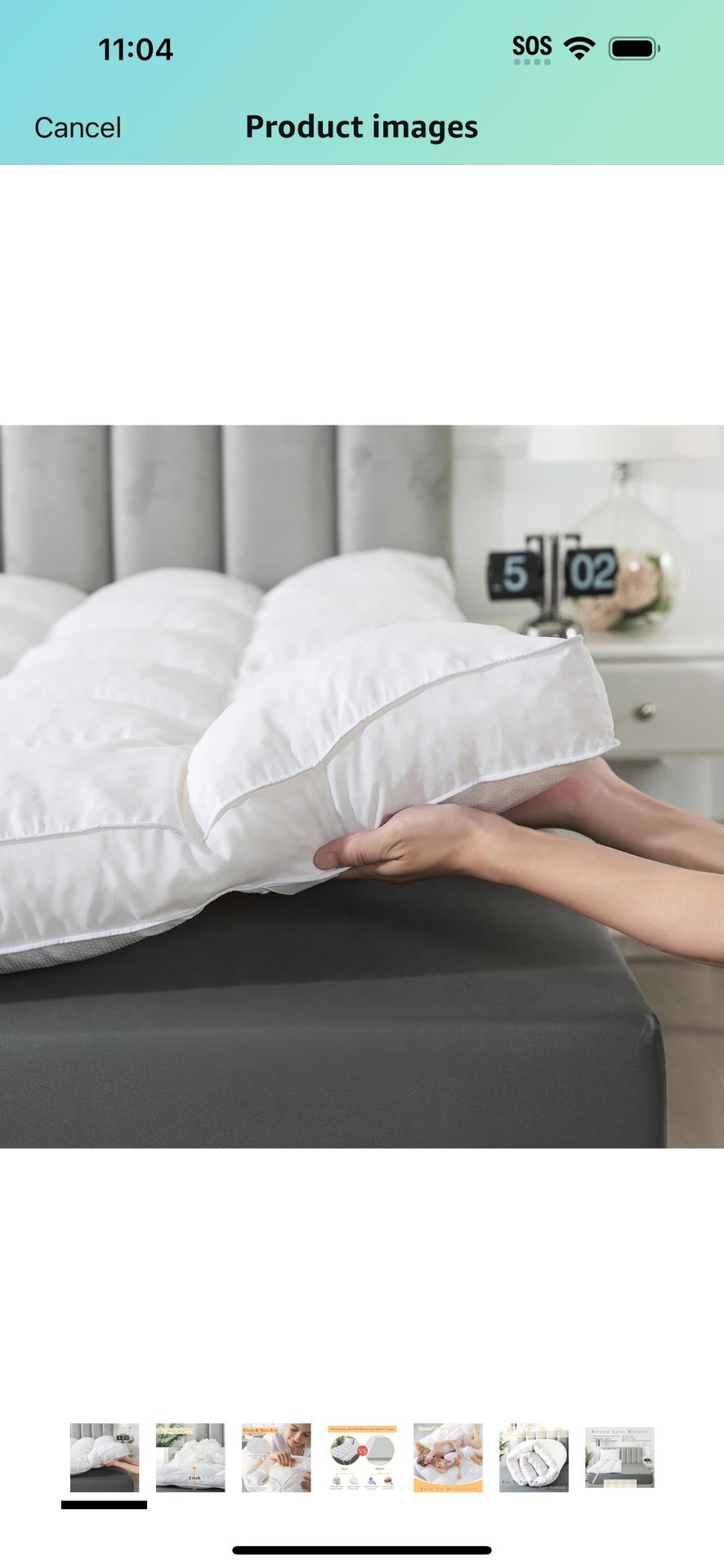 Brand New 3 Inch Memory Foam Mattress Topper King Size for Pressure Relief, Fluffy & Soft Shredded Memory Foam Filled Pillow Top, 4 Anchor Elastic Ban