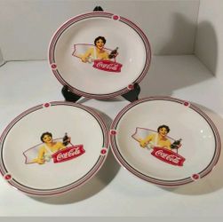 Vintage Coca Cola Plates (Set of 3) by Gibson China