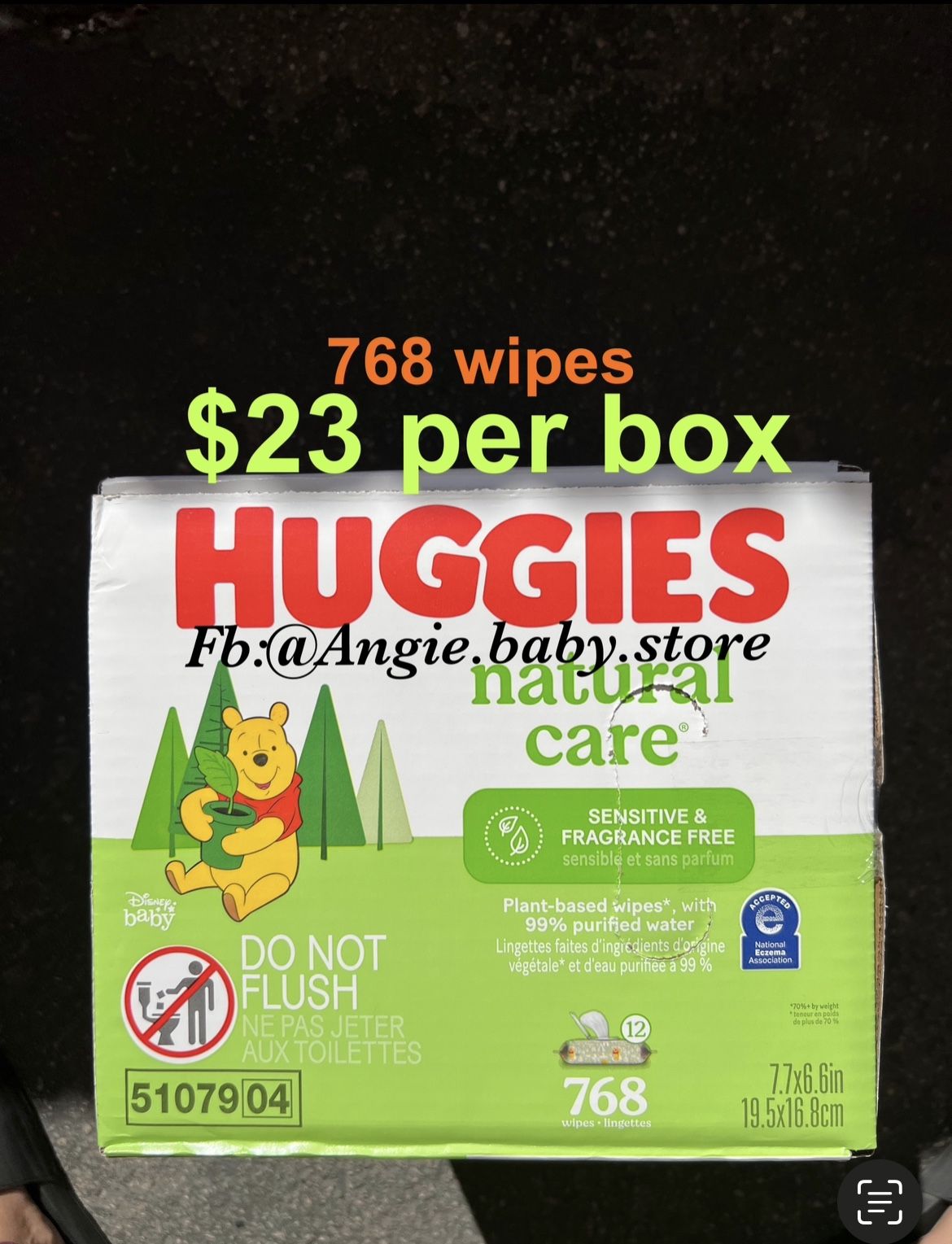 Huggies Natural Care Sensitive Wipes 768