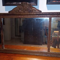 Antique Large Framed Mirror - 51" x  20"