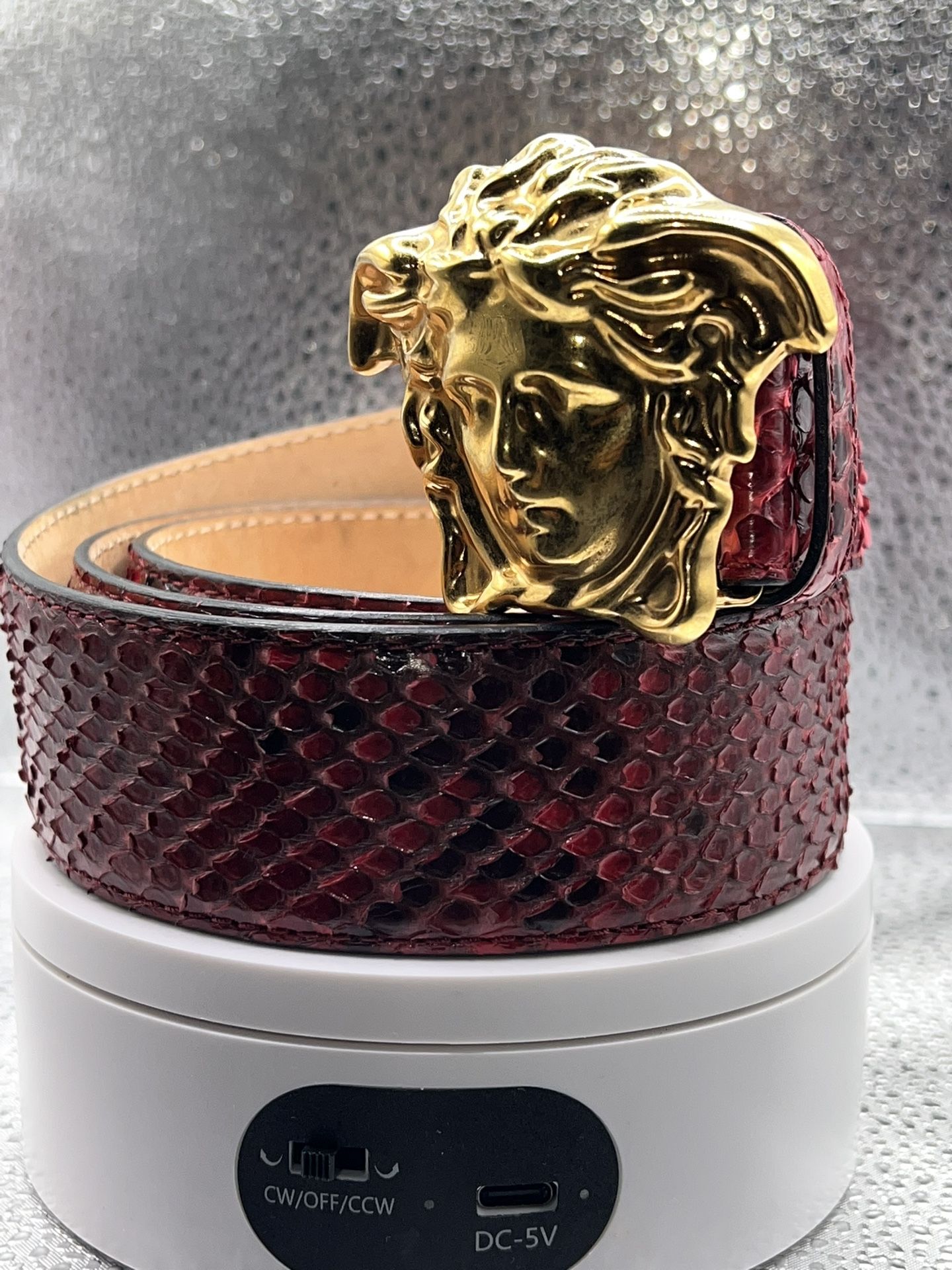 Versace Belt Snakeskin 100% Authentic