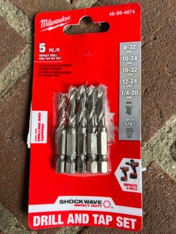 Milwaukee 5 Pc Impact Drill and Tap Bit Set 48-89-4874