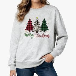 Size M Christmas Sweatshirts for Women:Xmas Tree Sweatshirt Funny Long Sleeve Higher Quality Printed Pullover Tops
