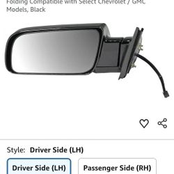 Driver side power door mirror 