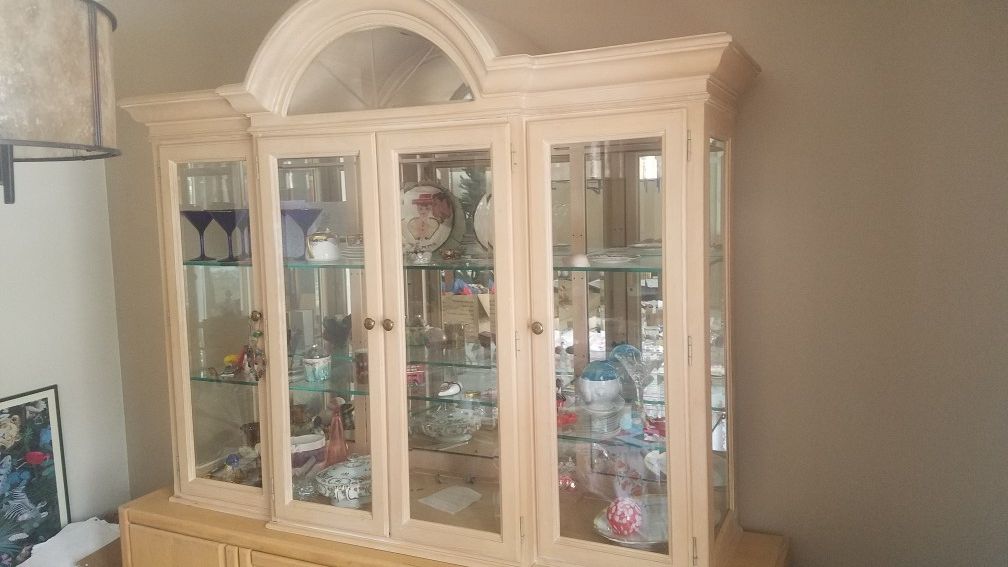 Solid wood china hutch