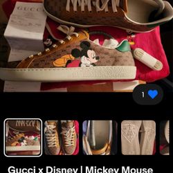 Mickey Mouse Gucci Sz 8 Euro 41.5