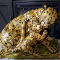 Vintage Cheetah Statue