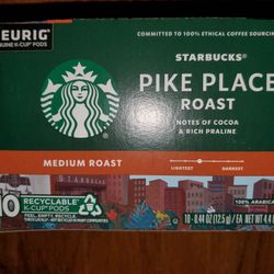 (10] LIMITED EDITION KEURIG STARBUCKS COFFEE PIKE PLACE K-CUP PODS Rich PRALINE
