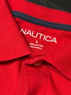 Nautica Red golf Polo Shirt men’s size Large