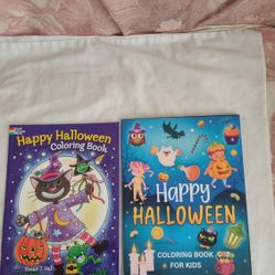 Two Halloween Coloring Books 