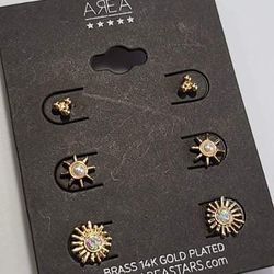 AERA Stars Earring Set, 3 Pairs