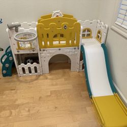 Toddler Climbing Playset With Slide