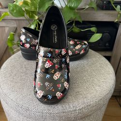 Sugar Skulls Nursing Clogs By Easy Street