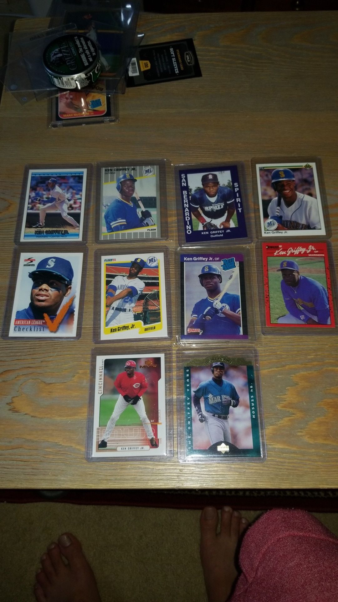 Baseball cards- ken griffey jr san bernardino rc and more