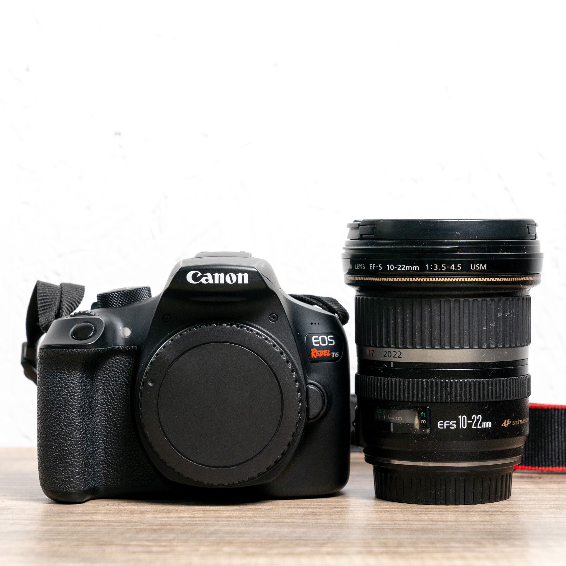 Canon Rebel T6 DSLR and 10-22 mm wide angle lens