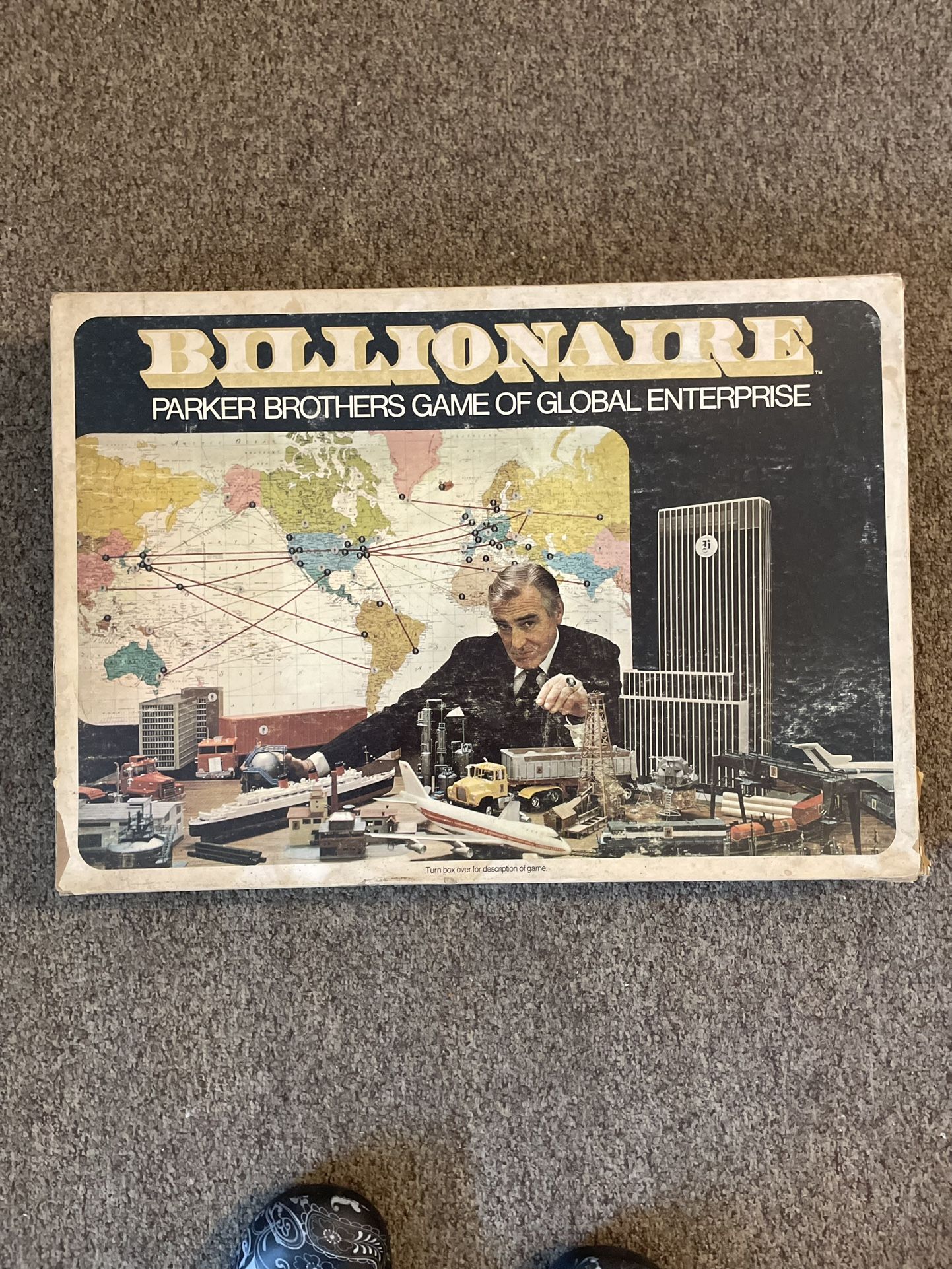 Vintage 1973 Billionaire Board Game Parker Brothers Family Fun Global Enterprise