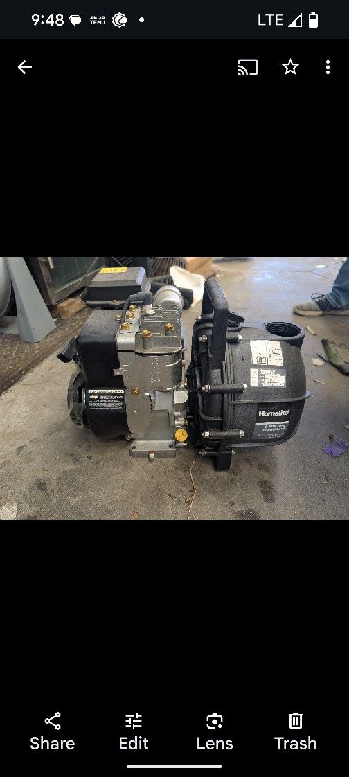 New Homelite Centrifugal 2" Water Pump