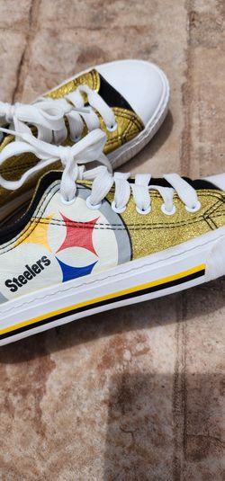 ☆☆☆ NFL Pittsburgh Steelers Women's Gold Glitter Shoes  Size: 8