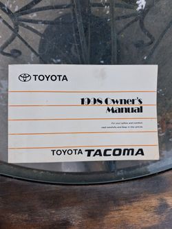 1998Toyota Tacoma Owners Manual
