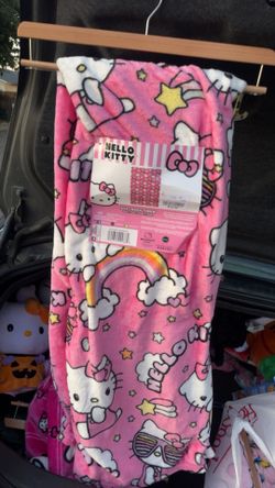 Pink Hello Kitty Rainbow  Blanket