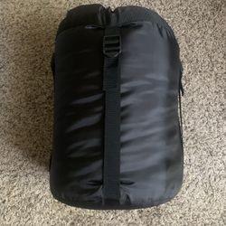 Black/Blue Mummy Sleeping Bag - Rated To 5 Degrees F