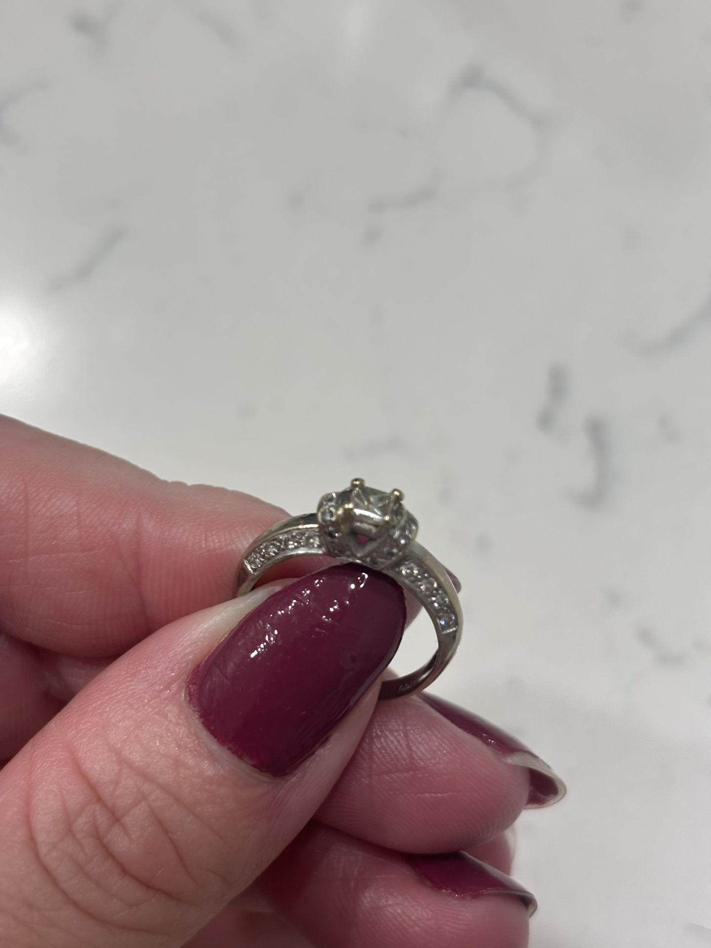 14k White gold and .5 carat engagement ring