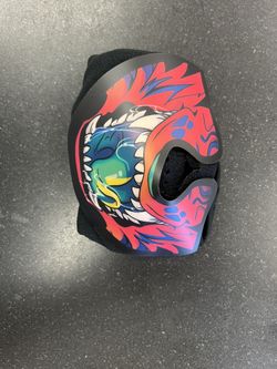 Halloween LED Neon Light Soft Half Face Mask