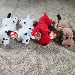 Beanie Babies - Lot of 4 Dogs