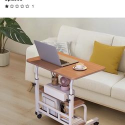 Preassembled COZONY Portable Rolling Desk with Adjustable Height