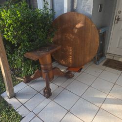Free Solid Wood Table And 6 Chairs