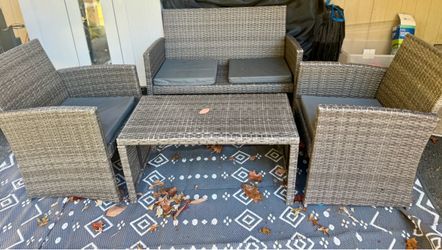 4-Piece Outdoor Rattan Patio Furniture Set