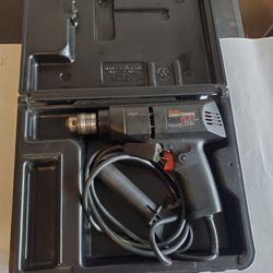 CRAFTSMAN 3/8 INCH ELECTRIC CORDED  DRILL ,VARIABLE SPEED,REVERSABLE,ADJUSTABLE WITH CASE