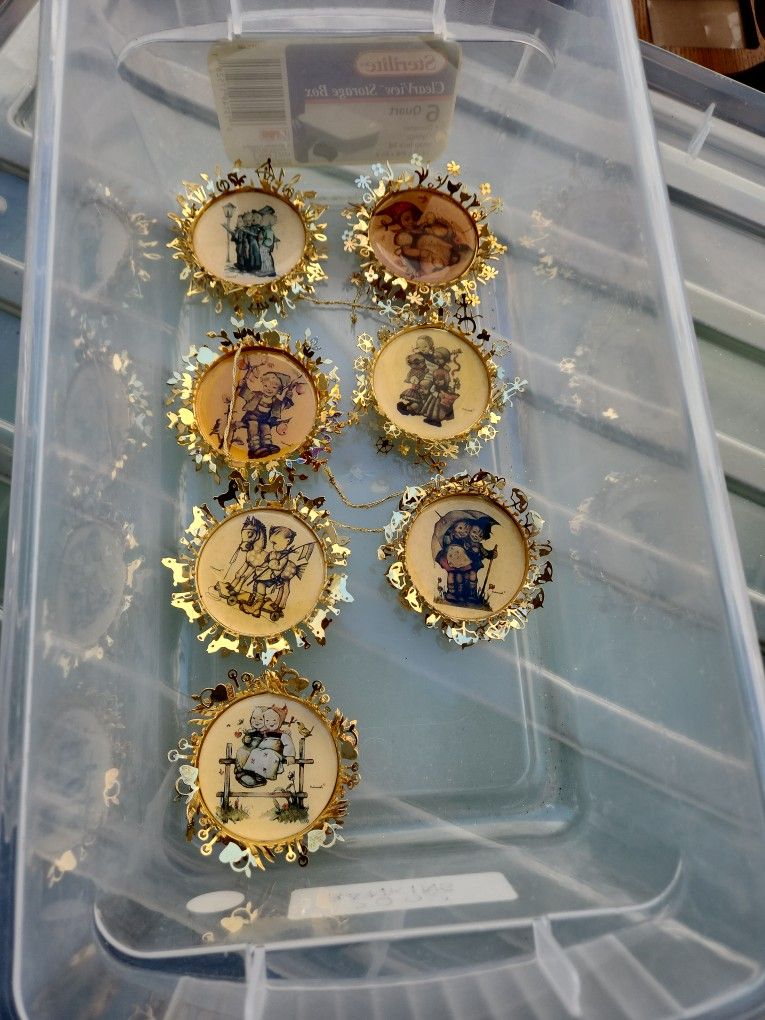 7 Vintage  Hammel Chritmas Ornaments All For 40