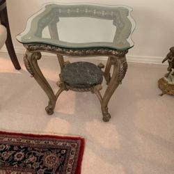 Antique Glass Table 