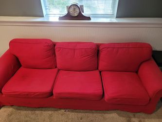 Red Ikea Sofa with removable covers