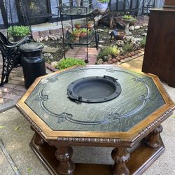 Mid Century Slate Top Coffee Table