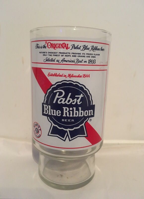 32oz Pabst Blue Ribbon Beer glass