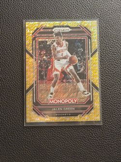 Jalen Green Gold Monopoly Prizm