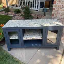 Navy TV/Media Stand Matte Finish