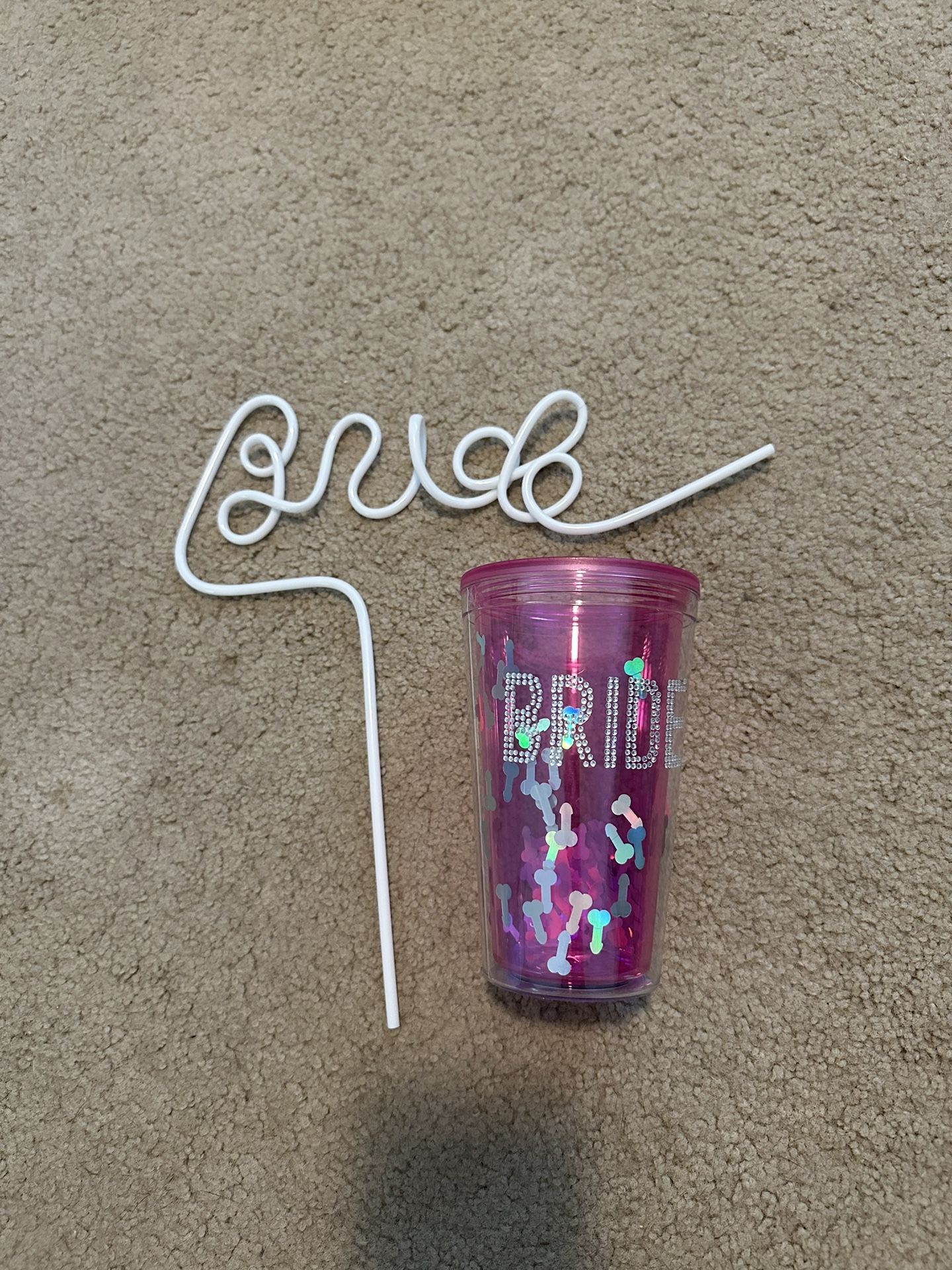 Bride Cup And Straw
