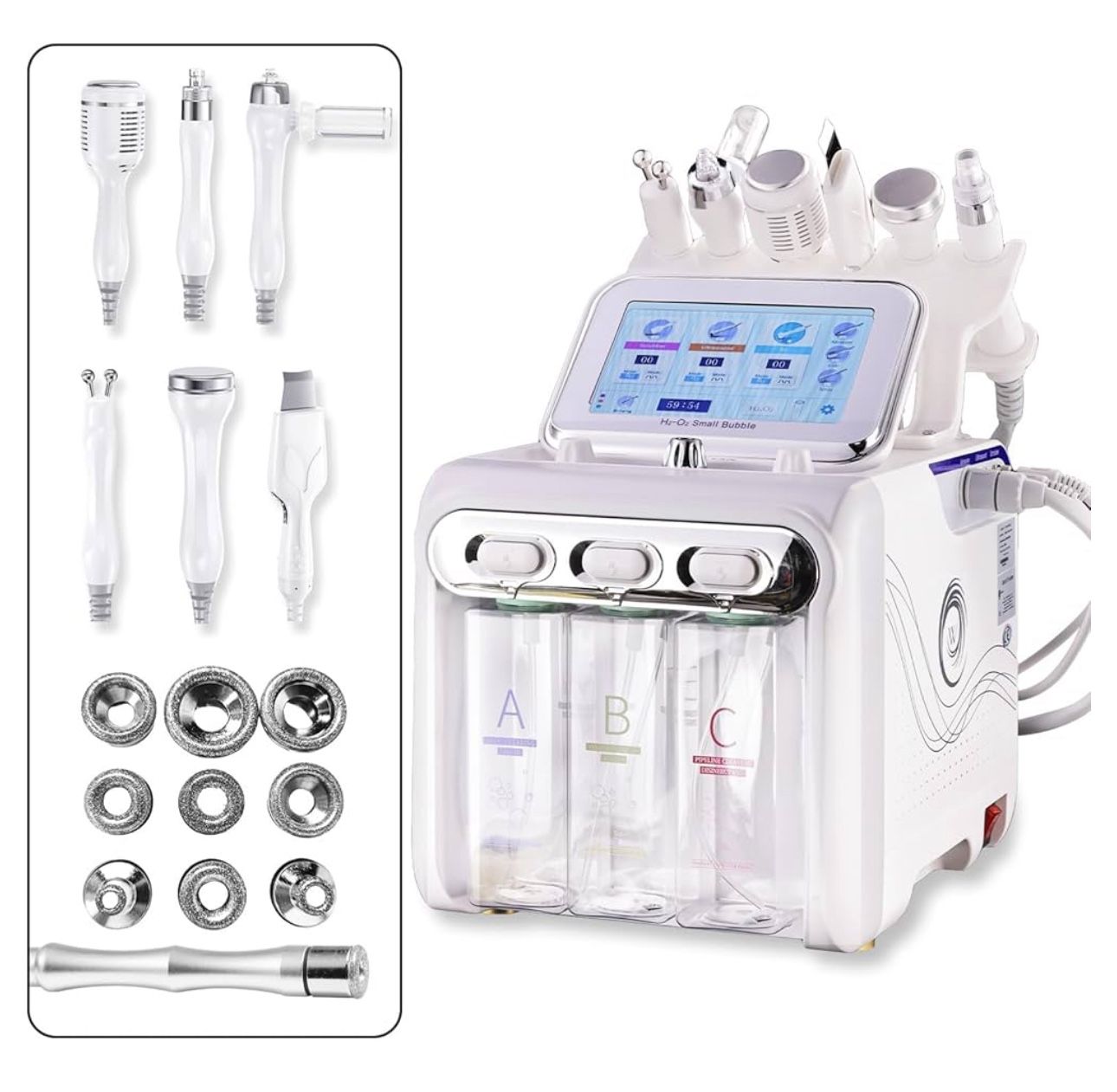 Hydrogen Oxygen 7 in1 Diamond Microdermabrasion Machine, Facial Peeling Skin Care for Salon Personal Home Use
