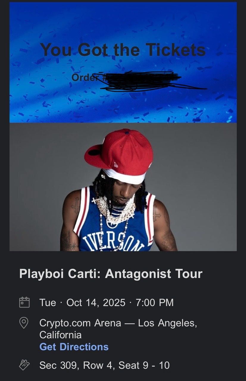 2 Playboi Carti Tickets