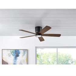 Home Decorators Collection Britton 52 in. Integrated LED Indoor Matte Black Ceiling Fan 