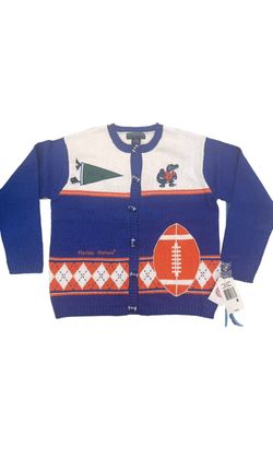 NEW EAGLE’S EYE 1980s Vintage NOS College Football Florida Gators Cardigan Sweater Unisex M